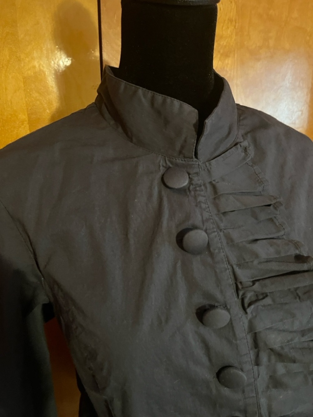 The Pyramid Collection Gray Ruffled Jacket - Picture 3 of 4